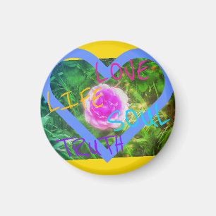 rose heart affirmations magnet