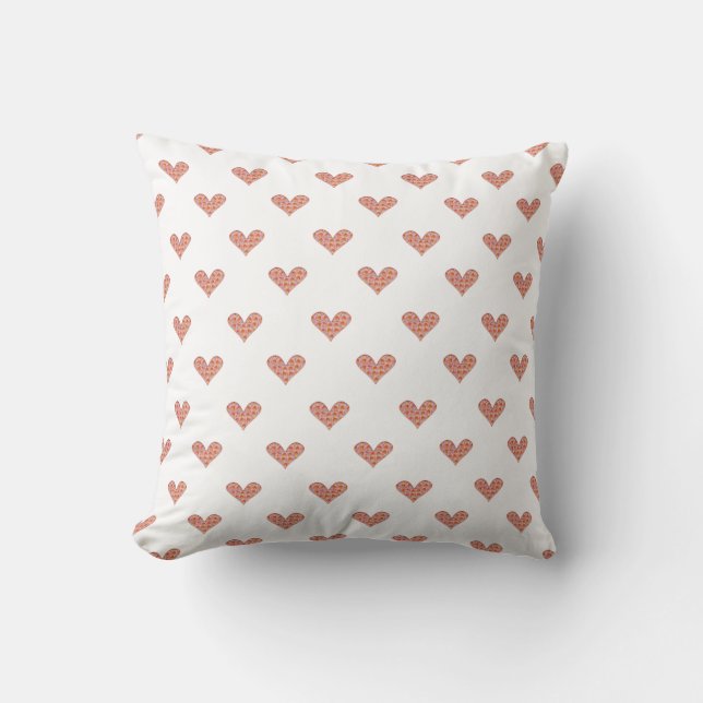 rose hearts pattern cushion (Front)