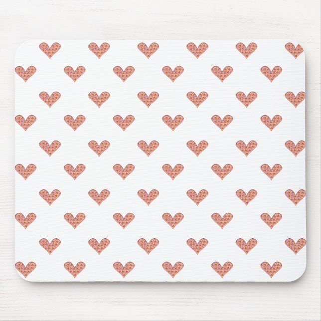 Rose Hearts Pattern Mouse Pad (Front)