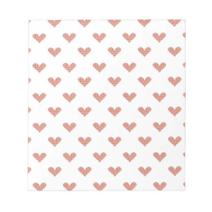 Rose Hearts Pattern Notepad