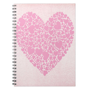 Rose Hearts Spiral Notebook
