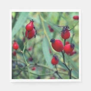 Rose hip Autumn Phtography Paper Napkin