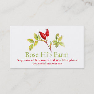 Rose hip herbal farm suppliers business card