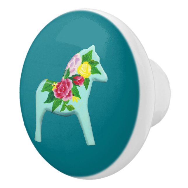 Rose Horse Ceramic Knob (Right)