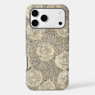 rose hydrangea floral cream tea leather