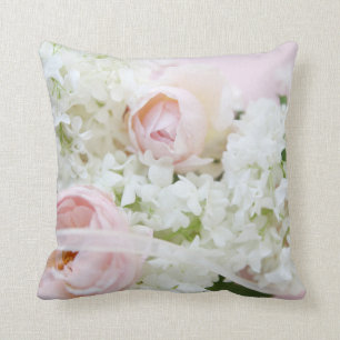 Rose hydrangea ribbon cushion