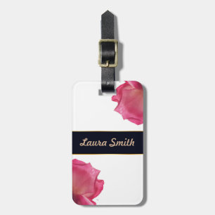 Rose. Illustration. Luggage Tag