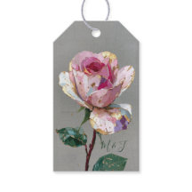 Rose Impasto Floral Wedding Thank You Gift Tags