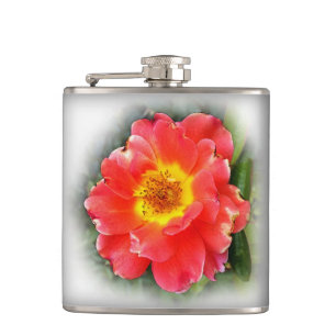 Rose in autumn hip flask