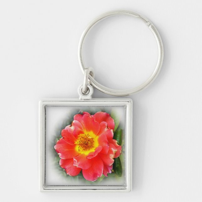 Rose in autumn key ring (Front)