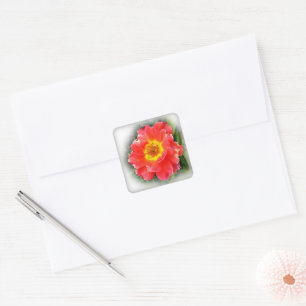 Rose in autumn square sticker