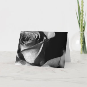 Rose in Black and White Card