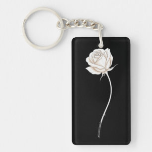 Rose in Bloom - Birthday Gift Key Ring