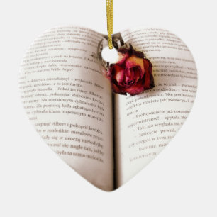 Rose in the bible ceramic tree decoration