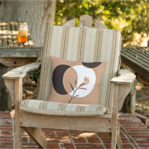 Rose in the sun minimalist art cushion