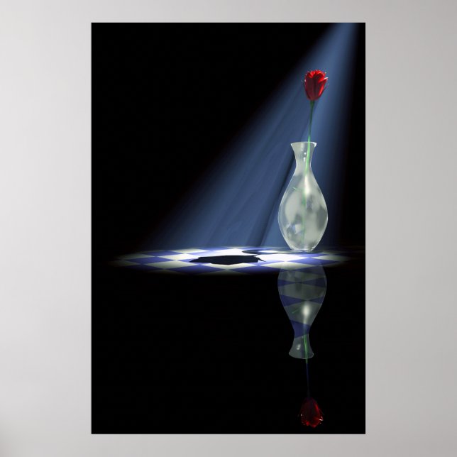 rose in vase 2 poster (Front)