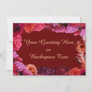 Rose Invitations Personalised  Roses RSVP Cards