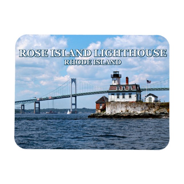 Rose Island Lighthouse, Rhode Island Magnet (Horizontal)