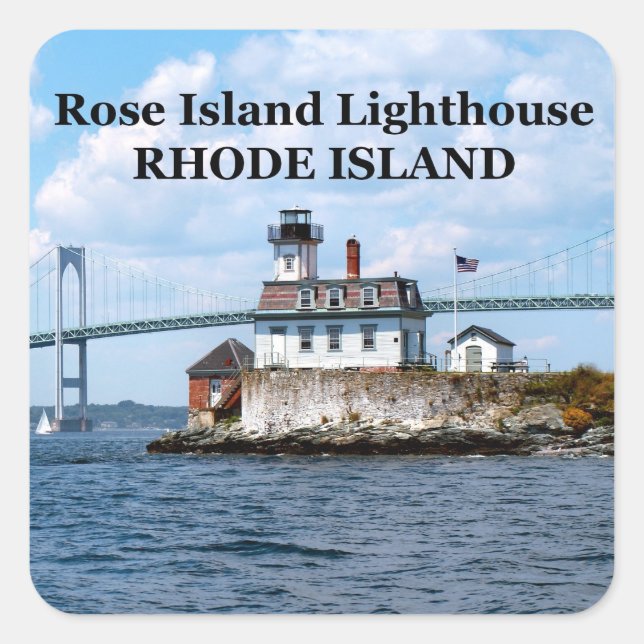 Rose Island Lighthouse, Rhode Island Stickers (Front)