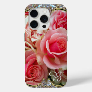 Rose Juxtapose Monogram iPhone 15 Pro Case
