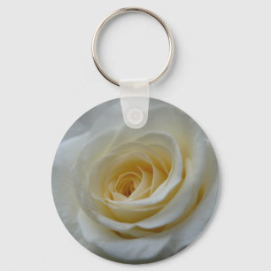 Rose Key Chains Cheeful White Flower Gifts