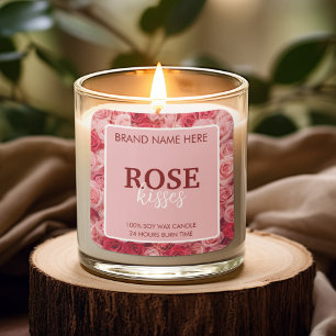 Rose Kisses Valentine’s Day Candle Label