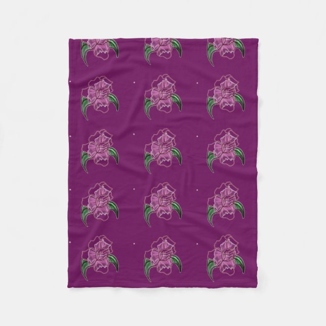 Rose lady petal fleece blanket (Front)