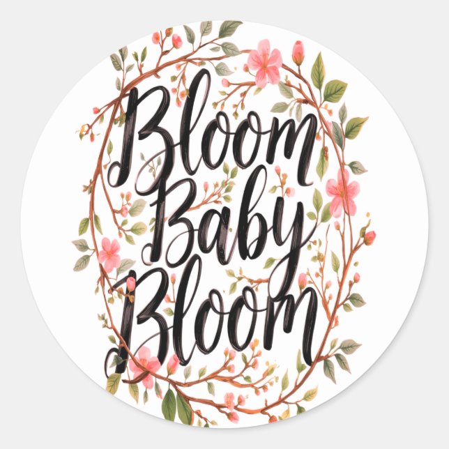 Rose & Ladybug Floral Sticker Set (Front)