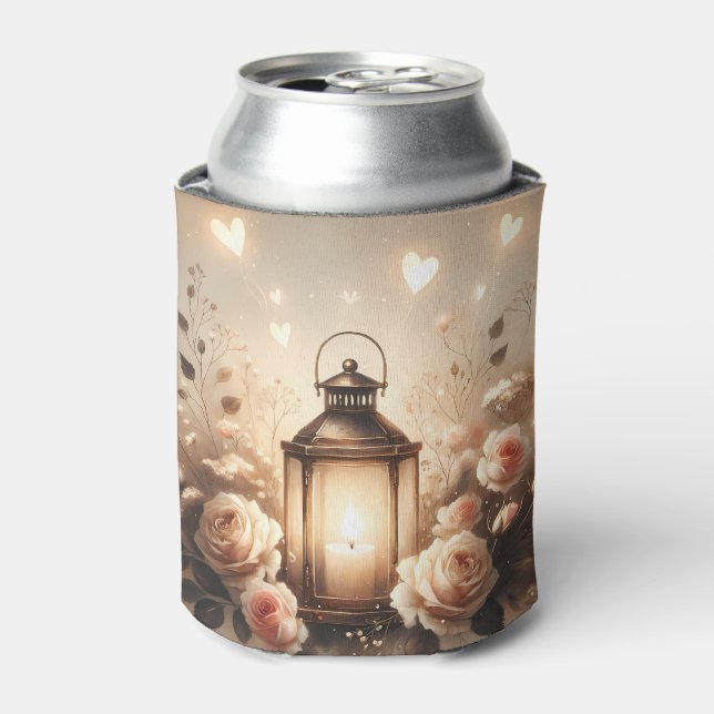 Rose Lantern Glow Bouquet Can Cooler (Can Front)