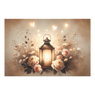 Rose Lantern Glow Bouquet Photo Print
