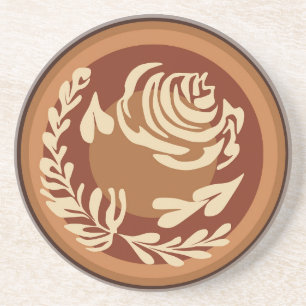 Rose Latte Art Coaster