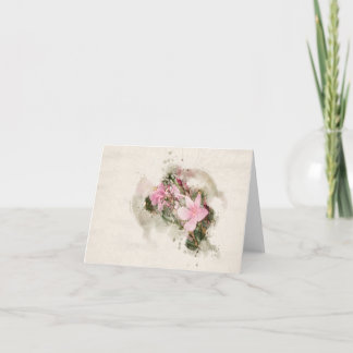 Rose Laurel Flower Card
