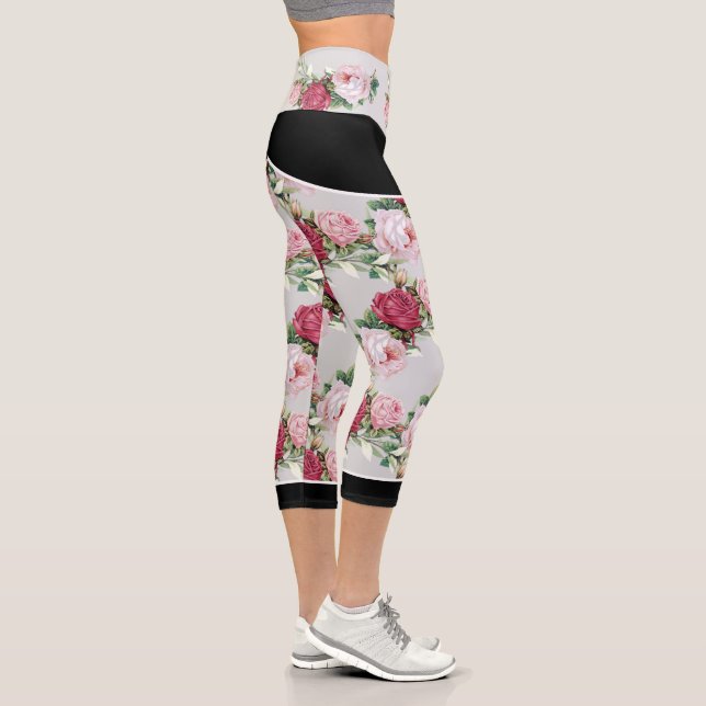 Rose Leggings - Capri (Light Grey) (Right)