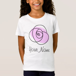Rose Lilac 'Name' girls' t-shirt