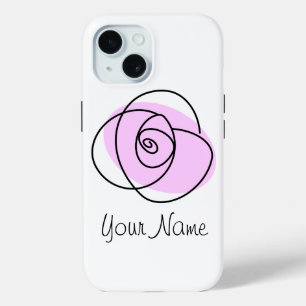 Rose Lilac 'Name' iPhone case