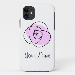Rose Lilac 'Name' iPhone case