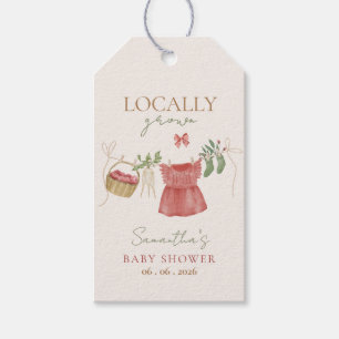 Rose Locally Grown Farmer's Market Baby Shower Gift Tags