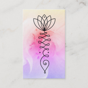 *~* Rose Lotus Heart Nirvana Yoga Massage Reiki Business Card