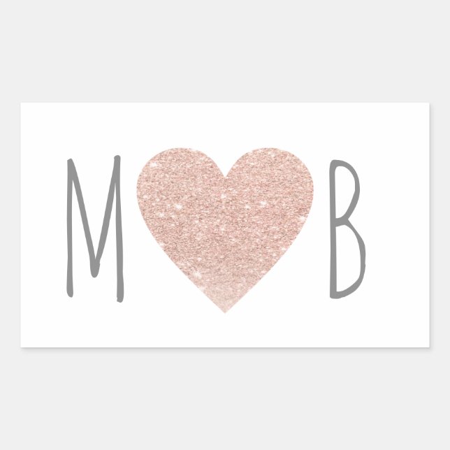 rose love heart bride & groom romantic wedding  rectangular sticker (Front)
