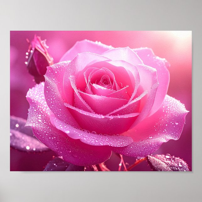 Rose Love - Kissed By Morning Dew Poster (Front)