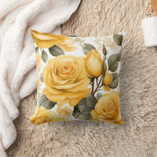 "Rose Lovers Yellow" Cushion