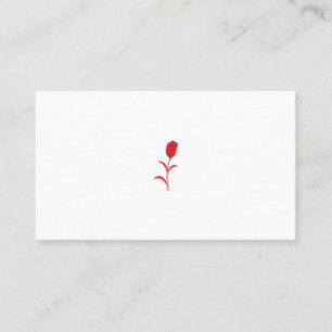 Rose Madder, Lava Red, floral Design Appointment Card
