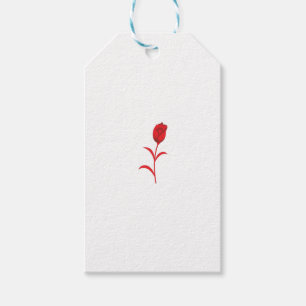 Rose Madder, Lava Red, floral Design Gift Tags