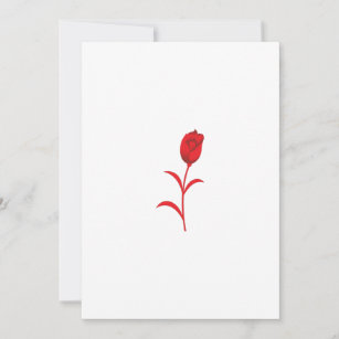 Rose Madder, Lava Red, floral Design Holiday Card