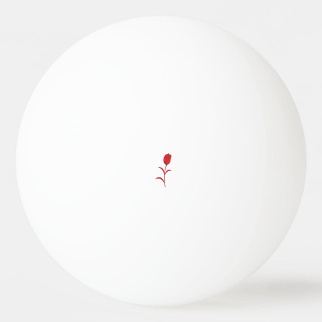 Rose Madder, Lava Red, floral Design Ping Pong Ball (Front)