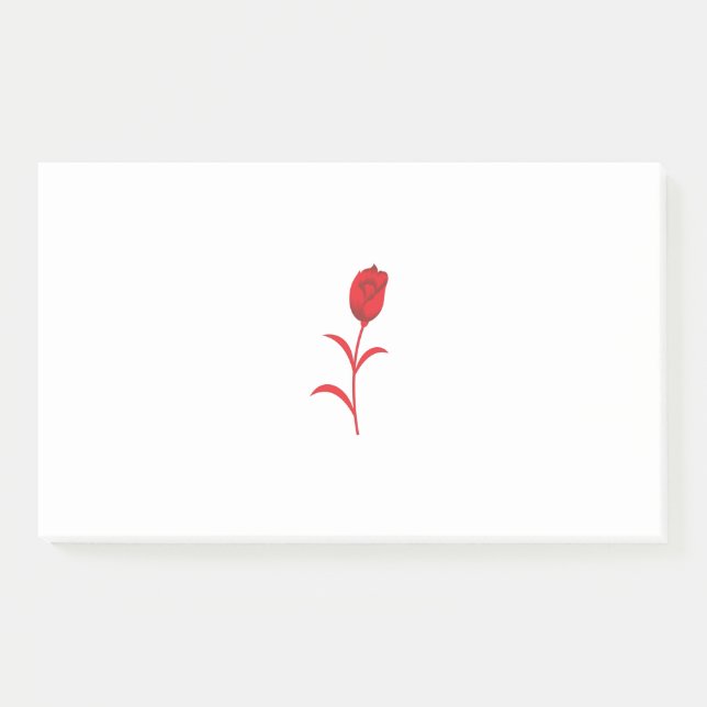 Rose Madder, Lava Red, floral Design Post-it Notes (Front)