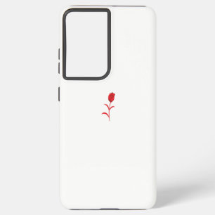 Rose Madder, Lava Red, floral Design Samsung Galaxy Case