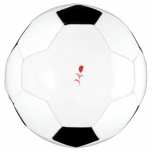 Rose Madder, Lava Red, floral Design Soccer Ball