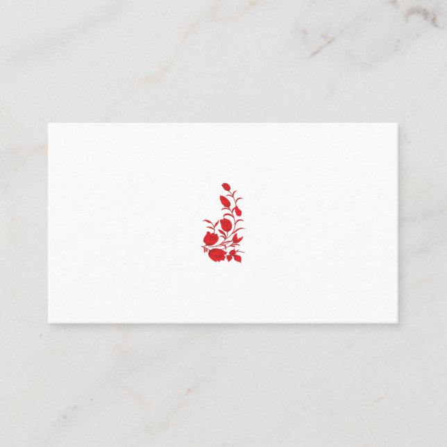 Rose Madder, Thunderbird floral design Appointment Card (Front)