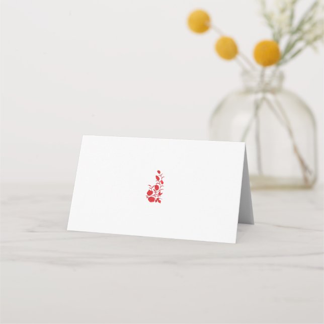 Rose Madder, Thunderbird floral design Place Card (Front)